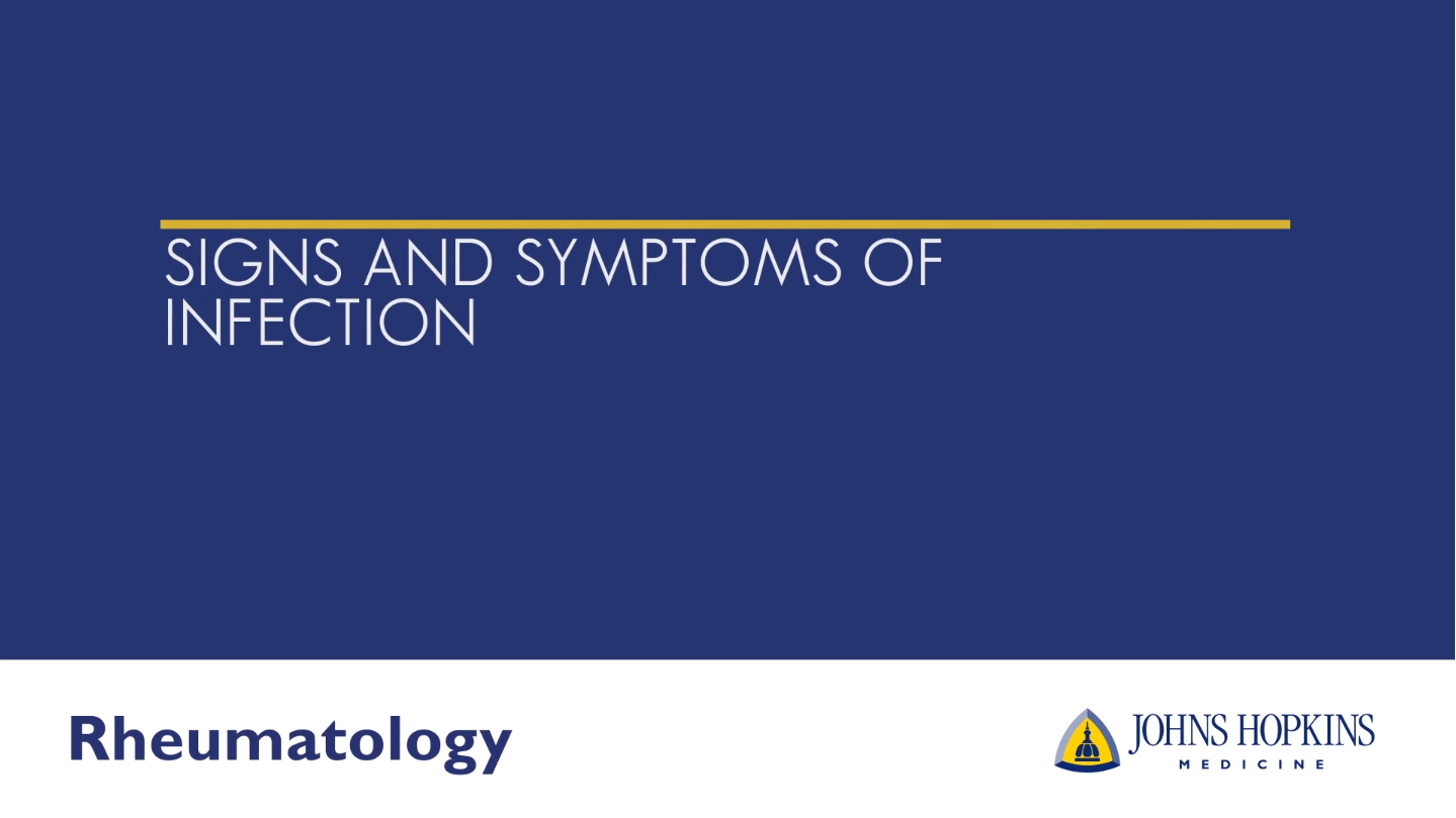 Signs and Symptoms of Infection with Biologic Medications