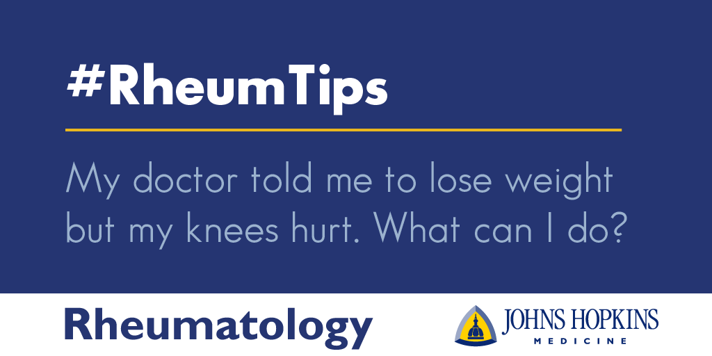 My Doctor Told Me to Lose Weight but I can't Exercise Because My Knees Hurt, What Can I Do?